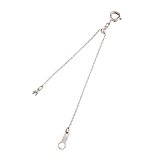 #7: スワロフスキーが揺れる10cmスライドアジャスターチェーン【お肌に優しいニッケルフリー】　　シルバー (ad0009-R)