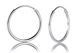 #8: 【ノーブランド品】 男女兼用 極細身 純銀シルバー S925 フープ silver ピアス (15mm 1個)