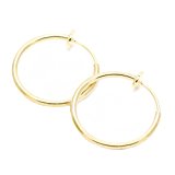 #9: アクセサリーショップピエナ シンプルな地金フープ イヤリング ゴールド 直径20ミリ