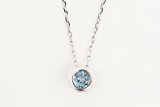 #6: K10 ホワイトゴールド 天然石　アクアマリンネックレス (レビュー書いてブレスレットプレゼント),ネックレス レディース