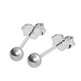 #7: 新宿銀の蔵 全3種類 シンプル シルバー 925 ボール ピアス (2P 両耳用) (3mmと3mmのセット) 人気 メンズ レディース 男女兼用 おしゃれ