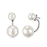 #9: ブランドIUHA®【月の雫　真珠シリーズ】 2wayシンプルパールピアス 付け替え S925 シルバー 金属アレルギー対応 変色防止