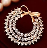 #8: 気品溢れる リース風 ゴールデン リボン ブローチ  (Bタイプ)