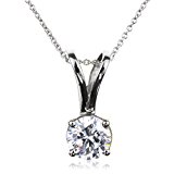 #7: nadi 一粒石 1ct キュービックジルコニア（CZ） ペンダント シルバー925 ネックレス SV925 Sterling Silver Cubic Zirconia Sterling Silver 1 Carat Pendant Necklace
