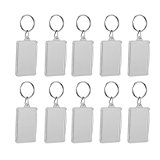 #9: ノーブランド品 　写真入れ　キーホルダー　キーリング　キーチェーン　 記念写真　長方形　10個入り