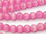 #10: 【 福縁閣 】【 さくらピンクキャッツアイ 】　8mm １連（約35cm）_R916-8/A5-4 天然石 パワーストーン ビーズ