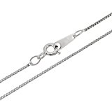 #8: 新宿銀の蔵 ベネチアンチェーン 細め シルバー 925 長さ38cm～60cm ロジウムコーティング ネックレス チェーン 45cm 幅0.9mm レディース sv