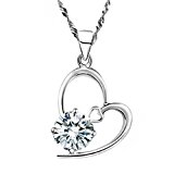 #9: Fairy Heart ハートインハート 925純銀製 レディース ネックレス ギフト キュービックジルコニア