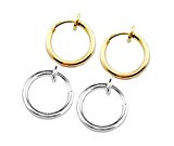 #10: [ラグレ]LUXRE フェイクピアス フープイヤリング 13mm 4個セット(シルバー×ゴールド)