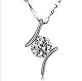 #5: Fairy Heart 925純銀製 レディース ネックレス ジュエリー BOX 付き キュービックジルコニア CZ