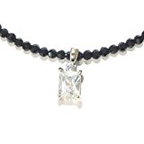 #10: OVER RAG セレブ 芸能人も愛用　高級感ある装いゴージャスでリッチなスピネル風ネックレス】ネックレス メンズ カットオニキス ブラックスピネル風 クリアクリスタル 天然石 パワーストーン ネックレス (クリアクリスタル)