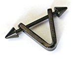 #6: ブラック トライアングル 極める耳元 クールデザイン ボディ ピアス メンズ レディース 16G 【片耳ピアス】
