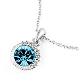 #3: (イウハ) IUHA 【ブルームーン】ネックレス スワロフスキー社製クリスタル (青)