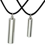 #10: ステンレス メモリアル ペンダント （レザーチョーカー付き） / 大切な想い出とともに･･･ / 収納ポーチ お手入れクロス 付き オリジナルセット【Cat Hand】 (L)