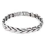 #4: ≪チタン製≫高級ゲルマニウムブレスレット◇ゲルマニウム 38石◇ゲルマブレス◇リーフモデル◇プレゼントにも最適♪◇KY-25038