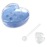 #5: 医療用樹脂ピアス ボールタイプとフラットタイプ ピアスティック piastick ブルー