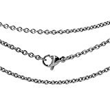 #10: 新宿銀の蔵 あずきチェーン ステンレス 長さ40cm～60cm ネックレス チェーン 45cm 幅1.9mm ネックレスチェーン メンズ レディース 人気