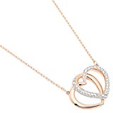 #9: SWAROVSKI (スワロフスキー)スワロフスキー ネックレス SWAROVSKI 5194826 DEAR MEDIUM NECKLACE ディアーミディアムハート ペンダント ゴールド/シルバー [並行輸入品]