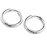 #7: PiercingJ　ジュエリー　ファッションアクセサリー　メンズ　レディース　ステンレス ピアス　リング　フープピアス　両耳用 イヤリング　シンプル 球面 丸型　 ユニセックス　ピアス 両耳用 2個セット 5サイズ　アクセサリーケースを提供 (内径16mm)