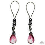 #4: [BoDivas] 乳首ヌース 日本製 ニップルリング 黄金ローズの雫 ピンク チェコガラス ヘマタイト アジャスター ピアスホール不要 ニップルジュエリー