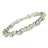 #9: 【鑑別書付】5ct 稀少石 レインボーオパール ブレスレット 誕生石　10月