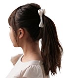 #10: ボナバンチュール（Bonaventure） ミルフィーユ リボン バナナクリップ グログラン 小さめ レディース ヘアアクセサリー 人気 ブランド ヘアクリップ 髪留め アイボリー