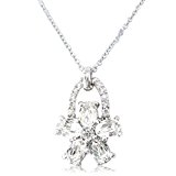 #9: 【SWAROVSKI ELEMENTS】 さくらシェイプ ペンダント スワロフスキーエレメンツ クリア K18GP ネックレス プレゼント クリスマス