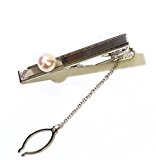 #10: あこや本真珠８ｍｍワンポイント冠婚葬祭タイピン　シルバー　taipin-8mw