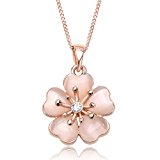#9: (イウハ) IUHA 淡いピンク桜ネックレス さくら 櫻 18Kピンクゴールドメッキ オーストリア産ジルコニア