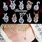 #10: 【SWAROVSKI GEMS]#28322　イニシャルネックレス《ピンクトゴールド》　スワロフスキージェム　ペンダント (A)