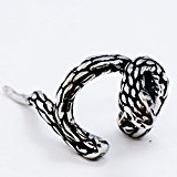 #4: 【ステンレス】 スネーク 蛇 イヤカフ 片耳 メンズ レディース ユニセックス ;AMP-310