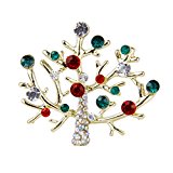 #8: 【ノーブランド品】ブローチ 木 ツリー ラインストーン キラキラ クリスマス パーティー 宴会