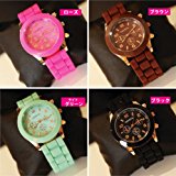 #10: 12color　ビビットカラーレディース　メンズOK腕時計 (ライトグリーン)