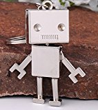 #5: キーホルダー ロボット 愛くるしい 可愛い スタイル 亜鉛合金 シルバーカラー