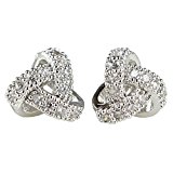 #9: 【Petit Lulu shop】 ピアス レディース ダイヤモンドCZ 編み込み 織込み シンプル フェミニン 大人 18金RGP プチルルオリジナルピ…