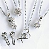 #8: 衝撃価格！【福袋】スワロフスキー社『XIRIUS1088』を贅沢に使用　ネックレス4点+ピアスorイヤリング豪華5点セット　 [キュービックジルコニア]　swaro　ジュエリー HappyBag 　 ハッピーバッグ (イヤリング)