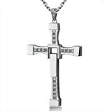 #6: メンズ クロスネックレス ジルコニア 十字架 ラージクロス 映画ワイルドスピード ドミニク愛用