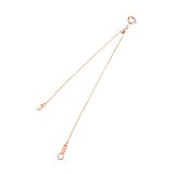 #10: スワロフスキーが揺れる15cmスライドアジャスターチェーン【お肌に優しいニッケルフリー】　　ピンクゴールド (ad0010-PG)