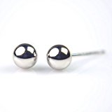 #7: Pt900プラチナ丸玉ピアス 4mm 【1ペア 両耳販売】 ボールピアス プラチナ ピアス プラチナピアス Pt900 PT900