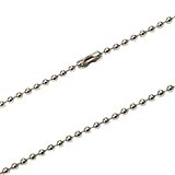 #10: [ ハッピーボム ] Happy Bomb ボール チェーン 幅 2mm 2.4mm 3.2mm 4mm 【2.4mm】 ステンレス ネックレス 長さ 40cm 45cm 50cm 55cm 60cm 70cm 80cm 10m 【60cm】 サージカルステンレス コネクタ接続タイプ 418_344BL24_60