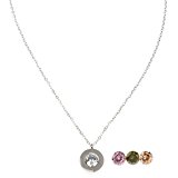 #2: 【ノーブランド 品】ラウンド　ペンダント　鎖骨　チェーンネックレス　多色　交換　ジルコンの宝石