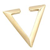 #2: 片耳イヤーカフ トライングル 三角 ピアスホールなくてOK 挟むだけ イヤリング シンプル ゴールド