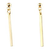 #6: 【ヒリーズ】HRYS【日本 製 国内 産 18金 ﾎﾟｽﾄ】 角棒 ｽﾃｨｯｸ ﾛﾝｸﾞ ﾋﾟｱｽ 3350 (ゴールド)