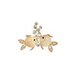 #9: 女性　ユニークな　魚のブローチピン　ジュエリー　アクセサリー　金　ギフト