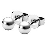 #9: PiercingJ　サ―ジカルステンレス 耳用ピアス ボール型　 両耳 男女兼用 ボール ピアス　 ユニセックス　シルバー　 (ボール４ｍｍ)