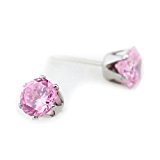 #9: Mbbing イーアリス 2個で1ペア 316L ステンレスピアス(ピンク)