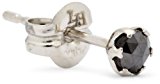#4: [ライオンハート] LION HEART プラチナブラックダイヤ0.1ct  ピアス(片耳用シングルピアス) 04E12PS/S
