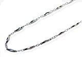 #4: 磁気ネックレスシルバーカラーメタル切子デザインネックレス9244/45cm 【ギフトラッピング済み】