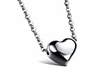 #10: Amasutekiハート レディース ペンダント セクシー鎖骨 シンプルハートネックレス (シルバー) ギフトボックス付け