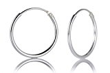 #1: 【ノーブランド品】 大きい 男女兼用 細身 純銀シルバー S925 フープ silver ピアス 18mm/20mm/25mm (シルバー 20mm 1個)